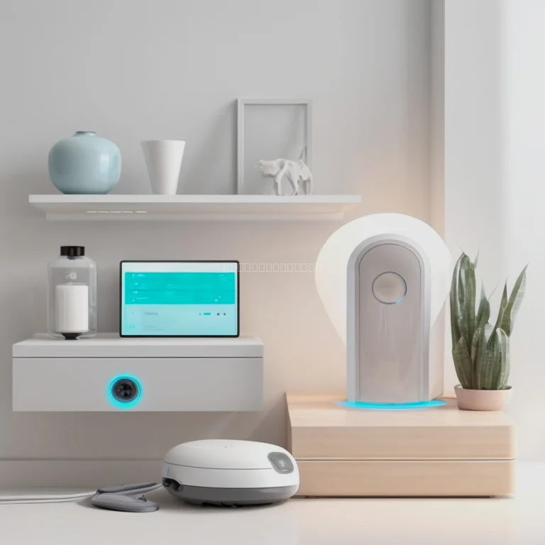 Satisfied customer using smart vacuum