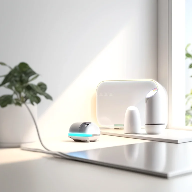 AI-powered smart vacuum cleaner in action